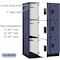 Salsbury Industries Wardrobe Locker, 45" W, 24" D, 76" H, (3) Wide, (9) Openings, Blue 23364BLU - alternate 7